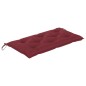vidaXL Panca da Giardino con Cuscino Rosso Vino 112 cm Legno di Teak vidaXL Panca da Giardino con Cuscino Rosso Vino 112 cm Legno di Teak