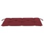 vidaXL Panca da Giardino con Cuscino Rosso Vino 112 cm Legno di Teak vidaXL Panca da Giardino con Cuscino Rosso Vino 112 cm Legno di Teak