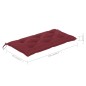 vidaXL Panca da Giardino con Cuscino Rosso Vino 112 cm Legno di Teak vidaXL Panca da Giardino con Cuscino Rosso Vino 112 cm Legno di Teak