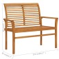 vidaXL Panca da Giardino con Cuscino Rosso Vino 112 cm Legno di Teak vidaXL Panca da Giardino con Cuscino Rosso Vino 112 cm Legno di Teak