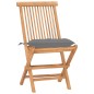 vidaXL Set da Pranzo Giardino Pieghevole 3 pz Cuscino Massello di Teak vidaXL Set da Pranzo Giardino Pieghevole 3 pz Cuscino Massello di Teak