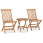 vidaXL Set da Pranzo Giardino Pieghevole 3 pz Cuscino Massello di Teak vidaXL Set da Pranzo Giardino Pieghevole 3 pz Cuscino Massello di Teak