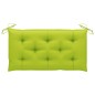 vidaXL Panca da Giardino con Cuscino Verde Brillante 112 cm Legno Teak vidaXL Panca da Giardino con Cuscino Verde Brillante 112 cm Legno Teak