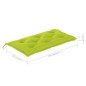 vidaXL Panca da Giardino con Cuscino Verde Brillante 112 cm Legno Teak vidaXL Panca da Giardino con Cuscino Verde Brillante 112 cm Legno Teak