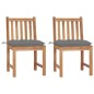 vidaXL Sedie da Giardino 2 pz con Cuscini in Legno Massello di Teak vidaXL Sedie da Giardino 2 pz con Cuscini in Legno Massello di Teak