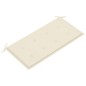 vidaXL Panca da Giardino con Cuscino Crema 112 cm in Legno di Teak vidaXL Panca da Giardino con Cuscino Crema 112 cm in Legno di Teak