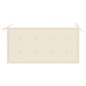 vidaXL Panca da Giardino con Cuscino Crema 112 cm in Legno di Teak vidaXL Panca da Giardino con Cuscino Crema 112 cm in Legno di Teak