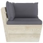 vidaXL Set Divani da Giardino su Pallet 5 pz con Cuscini Legno Abete vidaXL Set Divani da Giardino su Pallet 5 pz con Cuscini Legno Abete