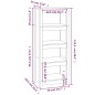 Libreria 50x35x125,5 cm in Legno Massello di Pino