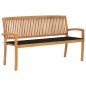vidaXL Panchina da Giardino Impilabile con Cuscino 159cm Teak Massello vidaXL Panchina da Giardino Impilabile con Cuscino 159cm Teak Massello