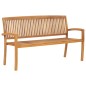 vidaXL Panchina da Giardino Impilabile con Cuscino 159cm Teak Massello vidaXL Panchina da Giardino Impilabile con Cuscino 159cm Teak Massello