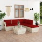 vidaXL Set Divani da Giardino su Pallet 6 pz con Cuscini Legno Abete vidaXL Set Divani da Giardino su Pallet 6 pz con Cuscini Legno Abete