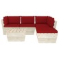 vidaXL Set Divani da Giardino su Pallet 6 pz con Cuscini Legno Abete vidaXL Set Divani da Giardino su Pallet 6 pz con Cuscini Legno Abete