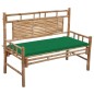 vidaXL Panca da Giardino con Cuscino 120 cm in Bambù vidaXL Panca da Giardino con Cuscino 120 cm in Bambù