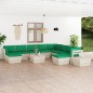 vidaXL Set Divani da Giardino su Pallet 12 pz con Cuscini Legno Abete vidaXL Set Divani da Giardino su Pallet 12 pz con Cuscini Legno Abete