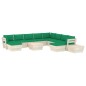 vidaXL Set Divani da Giardino su Pallet 12 pz con Cuscini Legno Abete vidaXL Set Divani da Giardino su Pallet 12 pz con Cuscini Legno Abete
