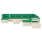 vidaXL Set Divani da Giardino su Pallet 12 pz con Cuscini Legno Abete vidaXL Set Divani da Giardino su Pallet 12 pz con Cuscini Legno Abete