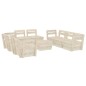 vidaXL Set Divani da Giardino su Pallet 9 pz in Legno Abete Impregnato vidaXL Set Divani da Giardino su Pallet 9 pz in Legno Abete Impregnato