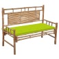 vidaXL Panca da Giardino con Cuscino 120 cm in Bambù vidaXL Panca da Giardino con Cuscino 120 cm in Bambù