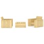 vidaXL Set Divani da Giardino 3 pz in Legno di Pino Impregnato vidaXL Set Divani da Giardino 3 pz in Legno di Pino Impregnato