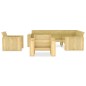 vidaXL Set Divani da Giardino 4 pz in Legno di Pino Impregnato