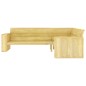 vidaXL Set Divani da Giardino 4 pz in Legno di Pino Impregnato