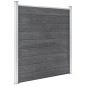 vidaXL Pannelli Recinzione WPC 7 Quadrati 1 Inclinato 1311x186cm Grigi vidaXL Pannelli Recinzione WPC 7 Quadrati 1 Inclinato 1311x186cm Grigi