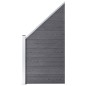 vidaXL Pannelli Recinzione WPC 7 Quadrati 1 Inclinato 1311x186cm Grigi vidaXL Pannelli Recinzione WPC 7 Quadrati 1 Inclinato 1311x186cm Grigi