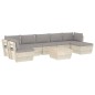 vidaXL Set Divani da Giardino su Pallet 8 pz con Cuscini Legno Abete vidaXL Set Divani da Giardino su Pallet 8 pz con Cuscini Legno Abete