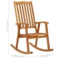 vidaXL Sedia a Dondolo con Cuscini Grigia in Legno Massello di Acacia vidaXL Sedia a Dondolo con Cuscini Grigia in Legno Massello di Acacia