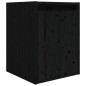 Mobili Porta TV 6 pz Neri in Legno Massello di Pino Mobili Porta TV 6 pz Neri in Legno Massello di Pino