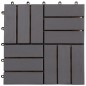 vidaXL Pannelli Decking 30 pz Grigio Slavato 30x30cm Massello d'Acacia vidaXL Pannelli Decking 30 pz Grigio Slavato 30x30cm Massello d'Acacia