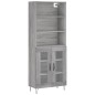 vidaXL Credenza Grigio Sonoma 69,5x34x180 cm in Legno Multistrato vidaXL Credenza Grigio Sonoma 69,5x34x180 cm in Legno Multistrato