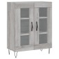 vidaXL Credenza Grigio Sonoma 69,5x34x180 cm in Legno Multistrato vidaXL Credenza Grigio Sonoma 69,5x34x180 cm in Legno Multistrato
