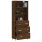 vidaXL Credenza Rovere Marrone 69,5x34x180 cm in Legno Multistrato