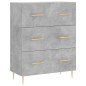 vidaXL Credenza Grigio Cemento 69,5x34x180 cm in Legno Multistrato vidaXL Credenza Grigio Cemento 69,5x34x180 cm in Legno Multistrato