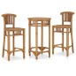 vidaXL Set da Bar da Giardino 3 pz in Legno Massello di Teak vidaXL Set da Bar da Giardino 3 pz in Legno Massello di Teak