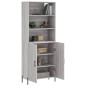 vidaXL Credenza Grigio Sonoma 69,5x34x180 cm in Legno Multistrato vidaXL Credenza Grigio Sonoma 69,5x34x180 cm in Legno Multistrato
