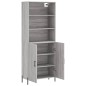 vidaXL Credenza Grigio Sonoma 69,5x34x180 cm in Legno Multistrato vidaXL Credenza Grigio Sonoma 69,5x34x180 cm in Legno Multistrato