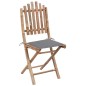 vidaXL Set da Pranzo da Giardino 5 pz Pieghevole con Cuscini in Bambù vidaXL Set da Pranzo da Giardino 5 pz Pieghevole con Cuscini in Bambù