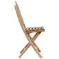 vidaXL Set da Pranzo da Giardino 5 pz Pieghevole con Cuscini in Bambù vidaXL Set da Pranzo da Giardino 5 pz Pieghevole con Cuscini in Bambù