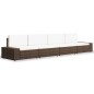 vidaXL Set Divani da Giardino 4 pz in Polyrattan Marrone vidaXL Set Divani da Giardino 4 pz in Polyrattan Marrone