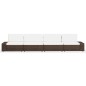 vidaXL Set Divani da Giardino 4 pz in Polyrattan Marrone vidaXL Set Divani da Giardino 4 pz in Polyrattan Marrone