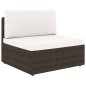 vidaXL Set Divani da Giardino 4 pz in Polyrattan Marrone vidaXL Set Divani da Giardino 4 pz in Polyrattan Marrone