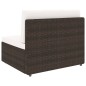 vidaXL Set Divani da Giardino 4 pz in Polyrattan Marrone vidaXL Set Divani da Giardino 4 pz in Polyrattan Marrone