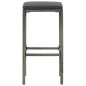 vidaXL Set Bar da Giardino 3 pz con Cuscini Grigio vidaXL Set Bar da Giardino 3 pz con Cuscini Grigio