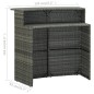 vidaXL Set Bar da Giardino 3 pz con Cuscini Grigio vidaXL Set Bar da Giardino 3 pz con Cuscini Grigio