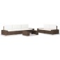 vidaXL Set Divani da Giardino 6 pz in Polyrattan Marrone vidaXL Set Divani da Giardino 6 pz in Polyrattan Marrone