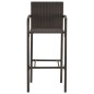 vidaXL Set da Bar da Giardino 3 pz in Polyrattan Marrone vidaXL Set da Bar da Giardino 3 pz in Polyrattan Marrone