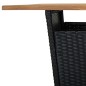 vidaXL Set da Bar da Giardino 5 pz con Cuscini in Polyrattan Nero vidaXL Set da Bar da Giardino 5 pz con Cuscini in Polyrattan Nero